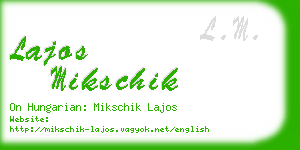 lajos mikschik business card